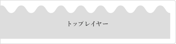 しっとりとやわらかな感触のトップレイヤー