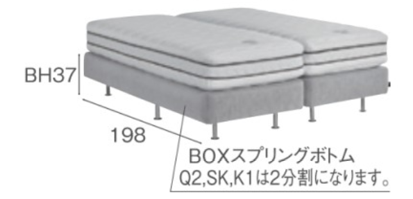 ヘッドレスタイプ BOXスプリングボトム ノイライン401