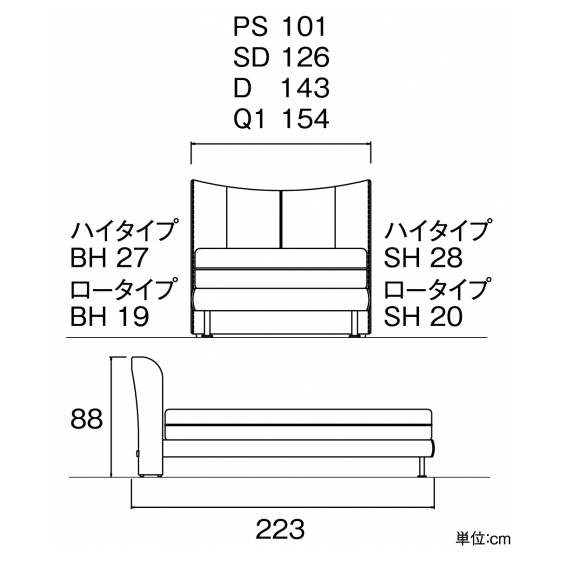 寸法表　ルフ　マルチコンフォートシステム　208